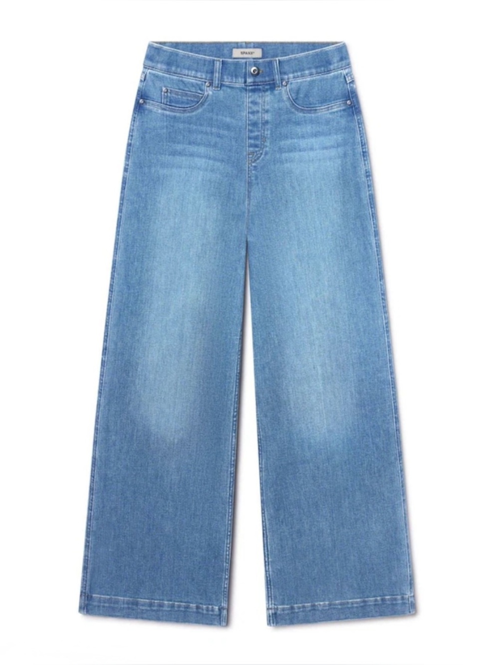 SPANX | SPANXshape Original EveryWear Wide Leg Jeans in Stonewashed Blue, Medium